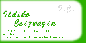 ildiko csizmazia business card