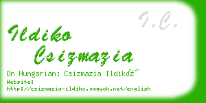 ildiko csizmazia business card